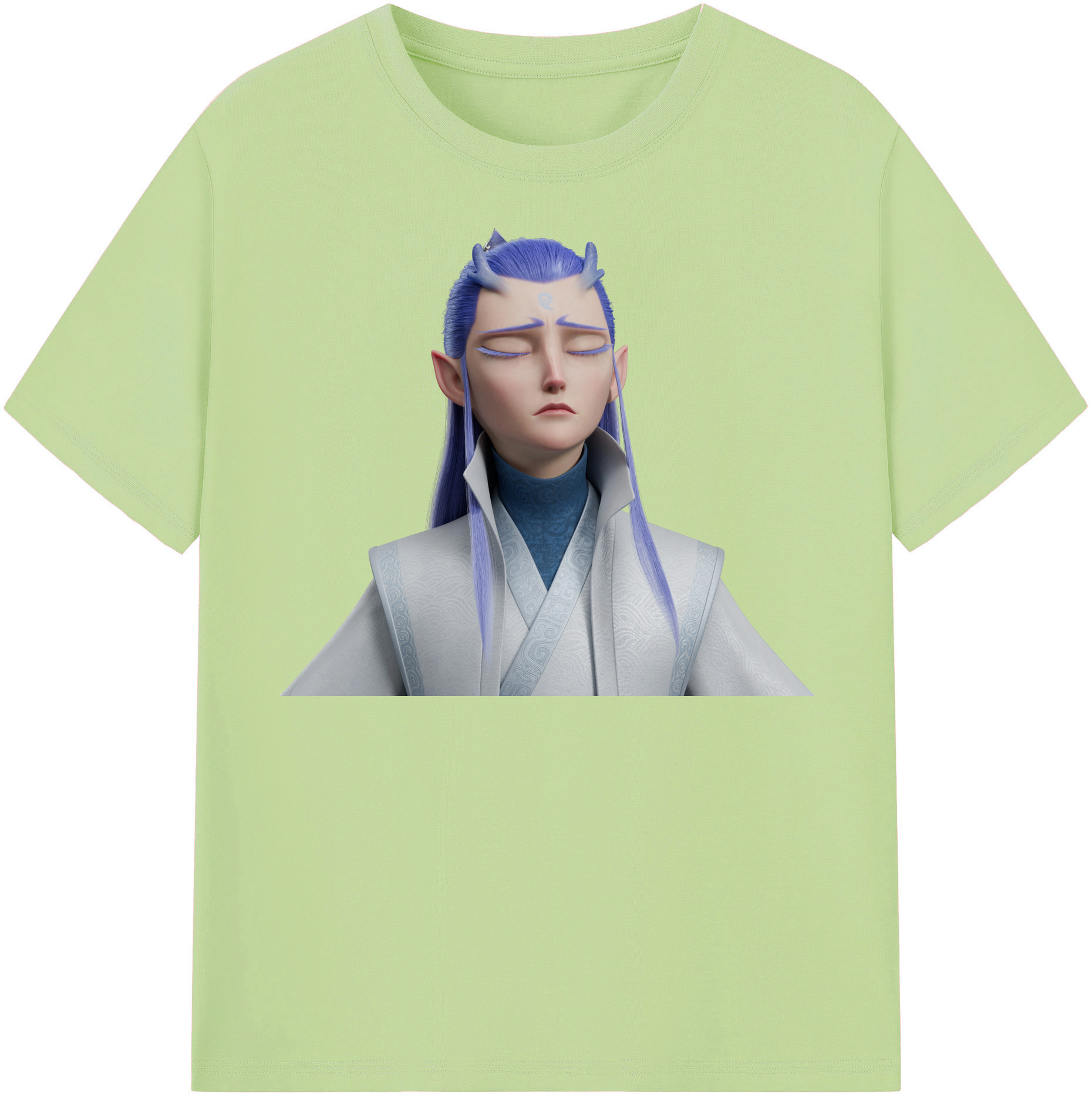 （画像用） Ne Zha 2 ナタ 魔童の大暴れ 綿100％半袖Tシャツ（フロントプリント）